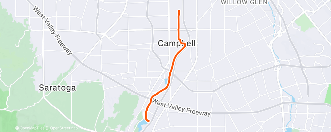 Map of the activity, Afternoon Ride