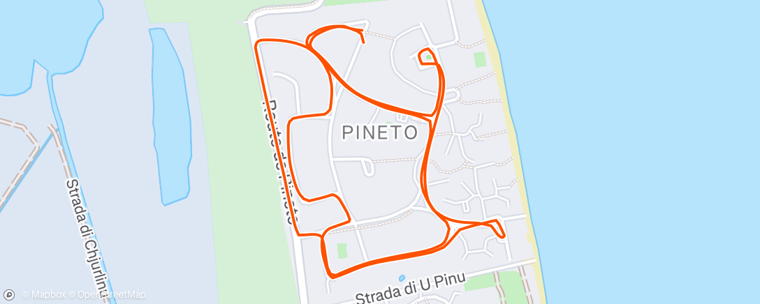 Map of the activity, Course à pied dans l'après-midi