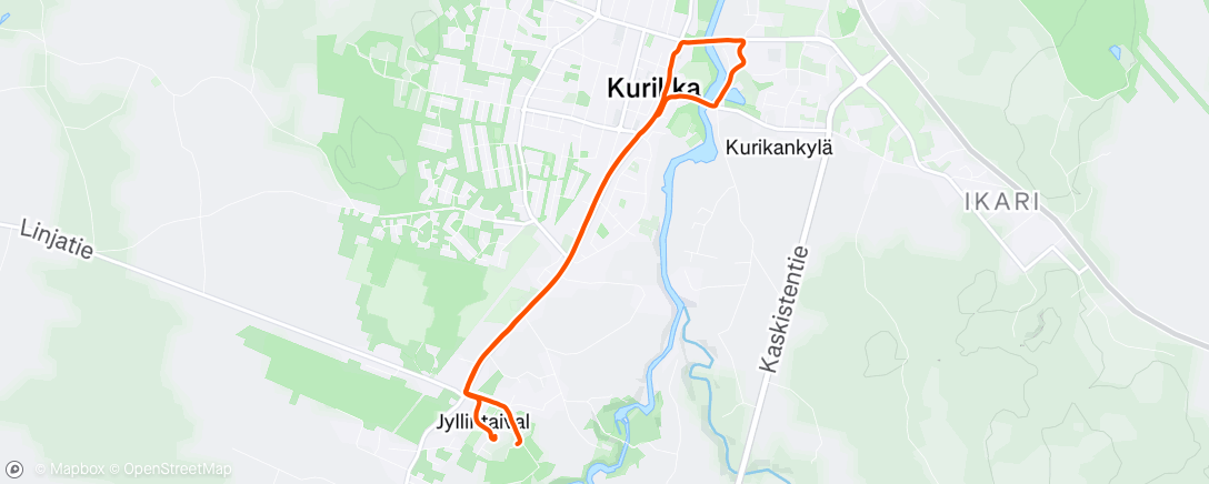 Map of the activity, Pk juoksu ❄️🌬️