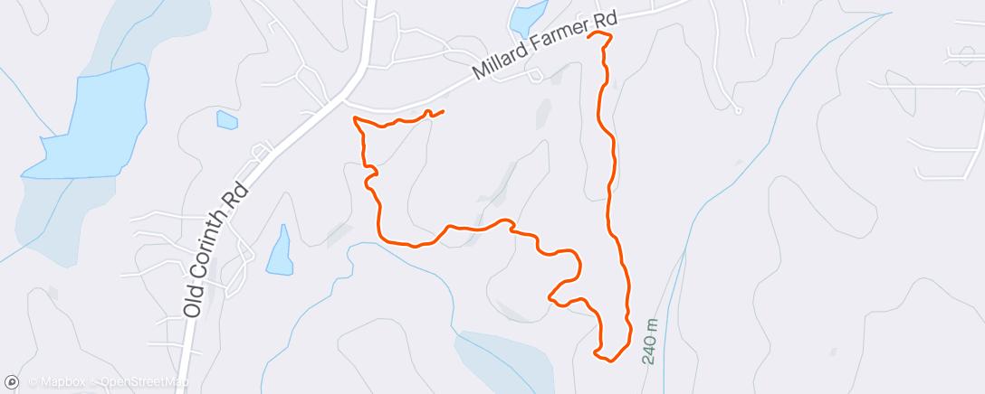 Map of the activity, Brown's mill hike with pups