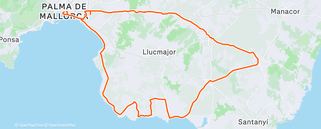 Mapa de la actividad (Lunch Ride)