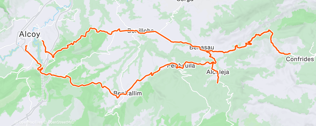 Map of the activity, Morning Ride