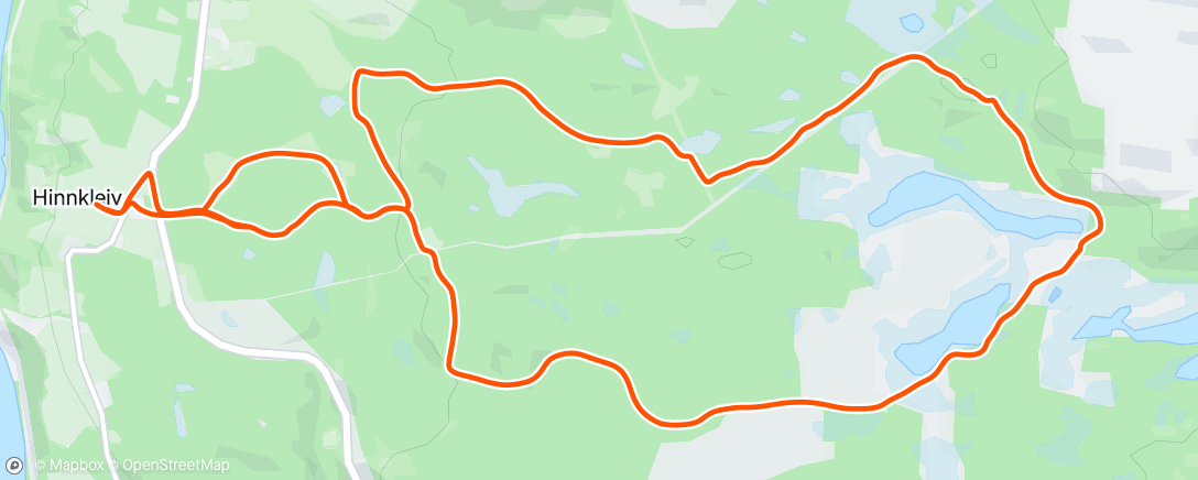 Map of the activity, Fin runde i marka med Eirik. Tæla stier og minus 8 på Kroktjern.