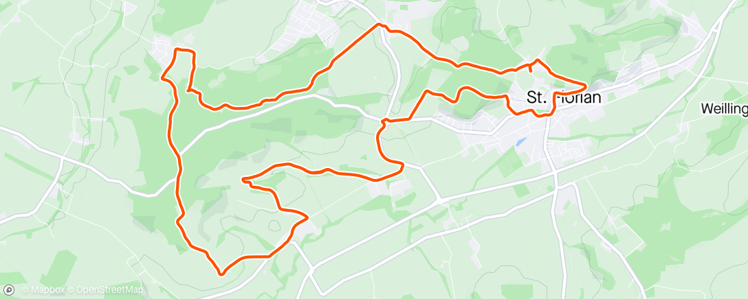 Map of the activity, Traillauf am Nachmittag
