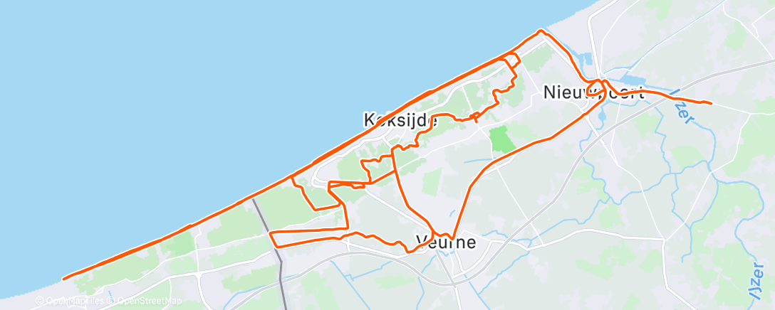 Mapa de la actividad, Morning Ride