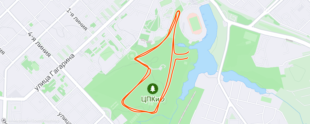 Map of the activity, Morning Run