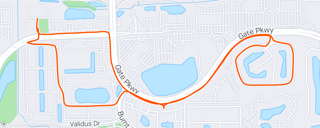 Map of the activity, Jacksonville Sunriser Run