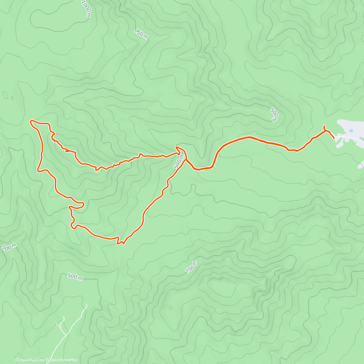 Map of the activity, snowy steep awesome adventure hike Robertson Mountain with Charlottesville hiking group