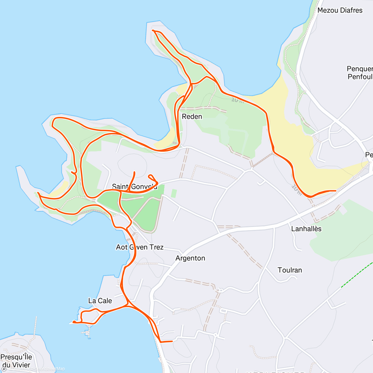 Map of the activity, Marche dans l'après-midi