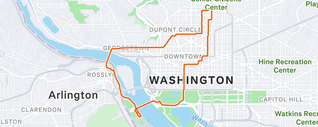 Map of the activity, Morning Run