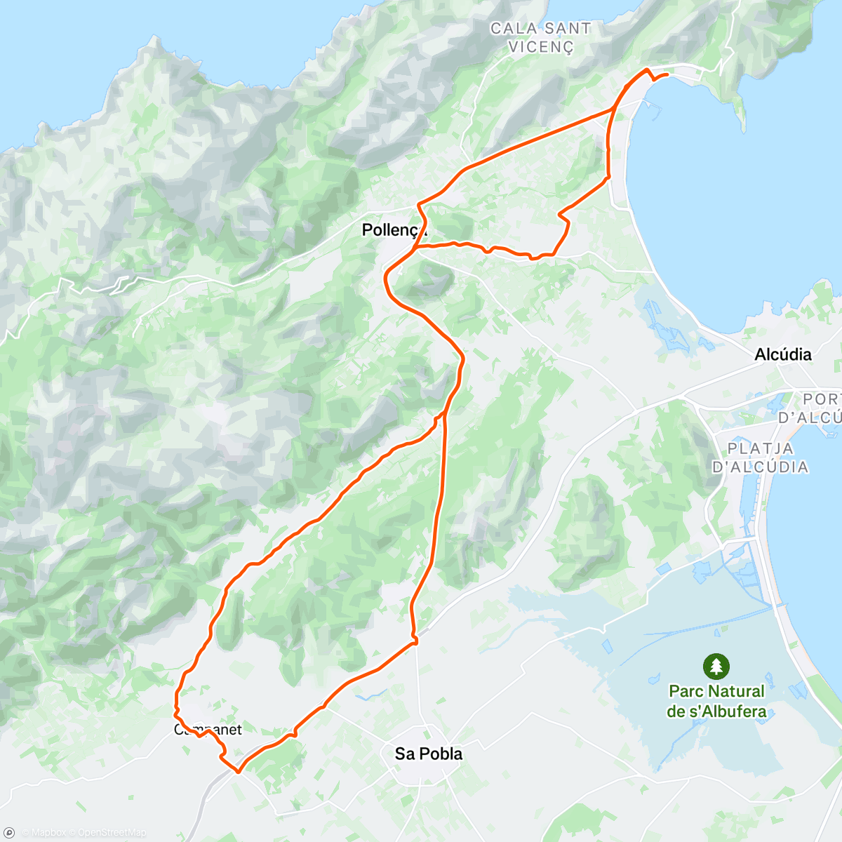 Map of the activity, 18th June - Campanet for cappuccino