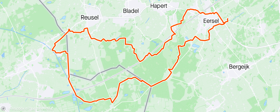 Map of the activity, Gravel-rit Dirty-Kempen