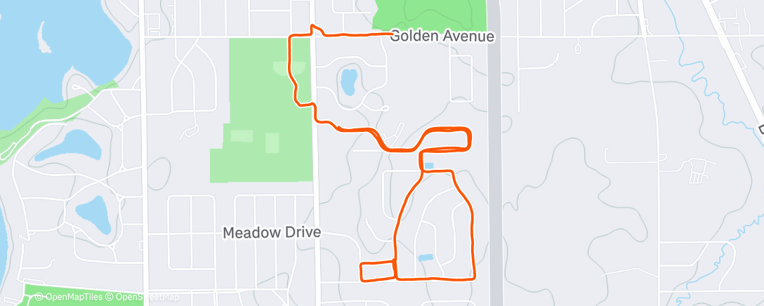 Map of the activity, Evening Run