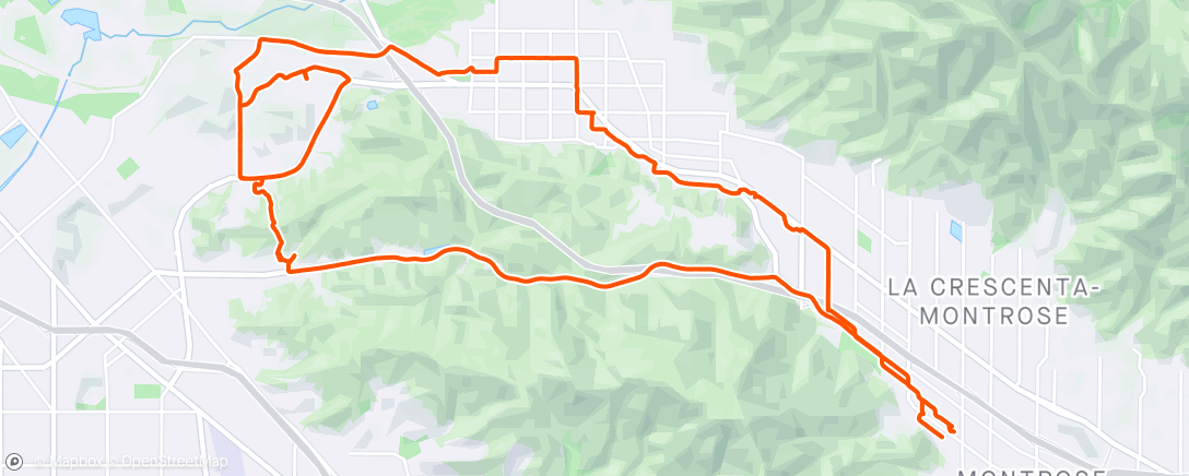 Map of the activity, rainy ramble through the backroads of Sunland and Tujunga⚘️