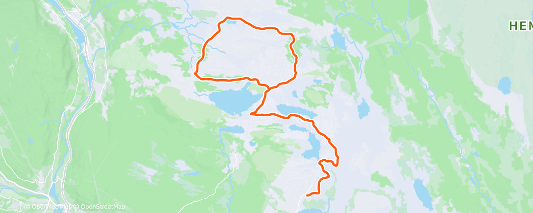 Map of the activity, Første 5 milstur på 10 år