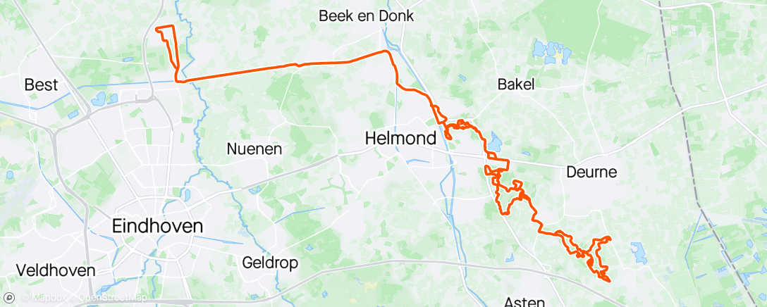 Map of the activity, Bakel-Vlierden-Liessel