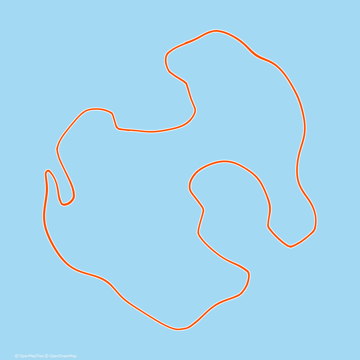 Map of the activity, Zwift - Volcano Circuit in Watopia