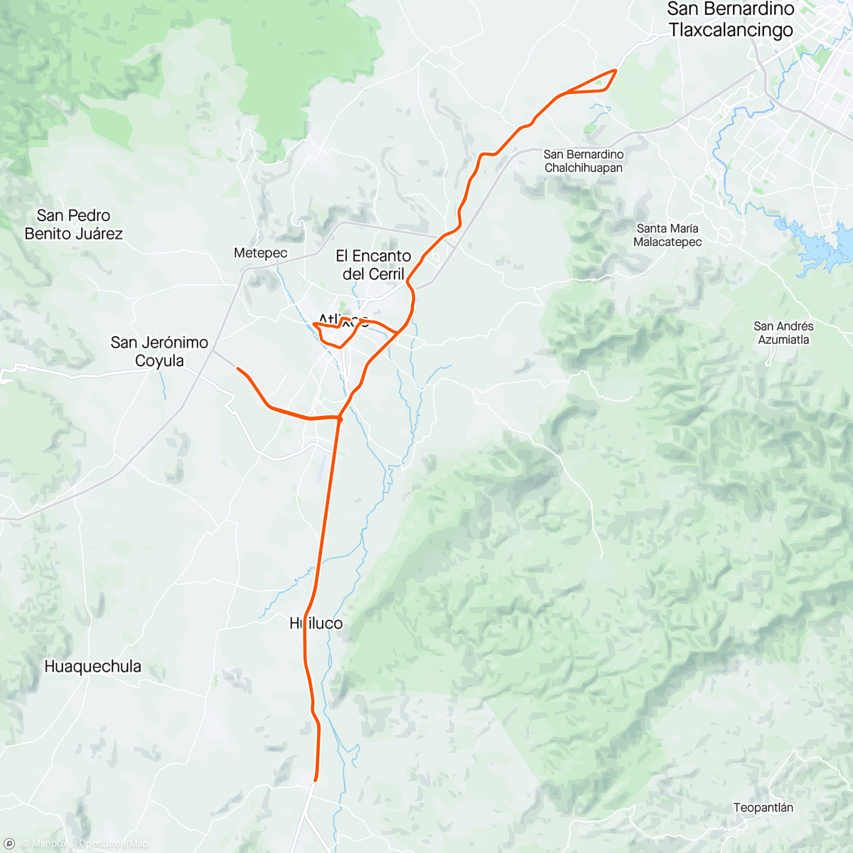 Map of the activity, L’Etape Puebla