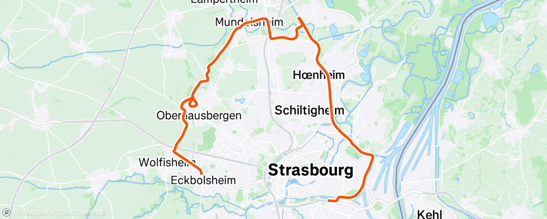 Map of the activity, Sortie vélo le matin