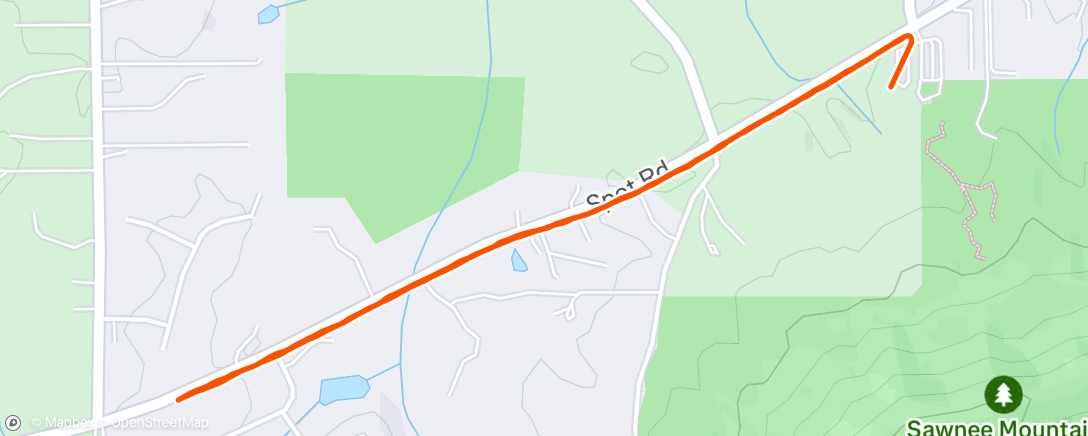 Map of the activity, Lunch Run