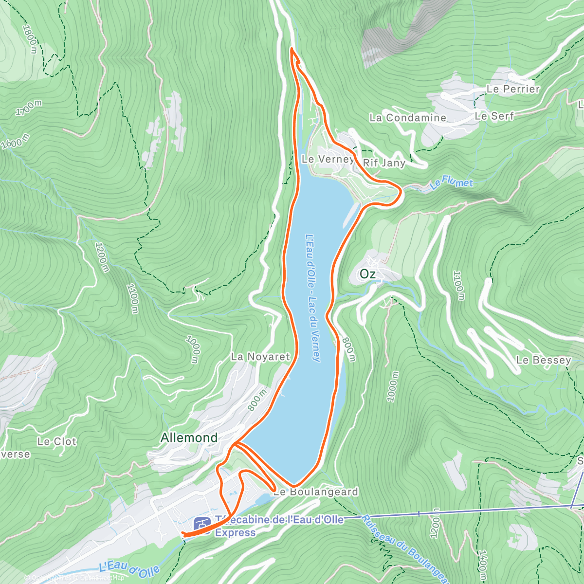 Карта физической активности (Dernier p'tit run de l'année en montagne 😁)