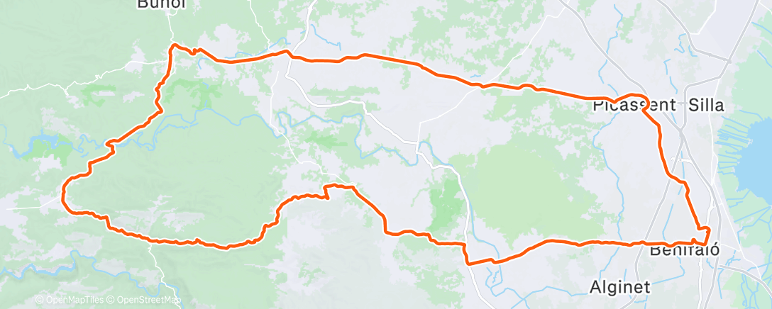 Map of the activity, Bicicleta por la mañana