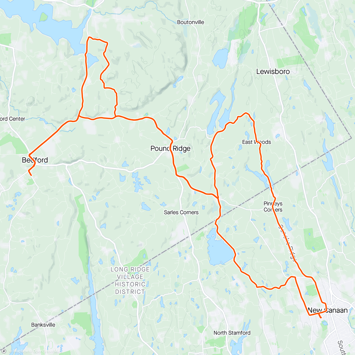 Map of the activity, Morning ride with DO Justy, Rob, Mike and Rosser