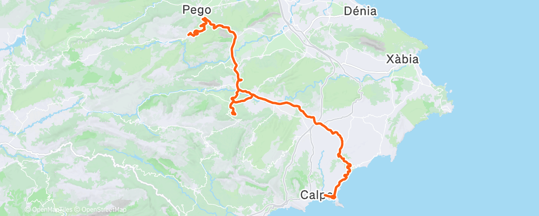 Map of the activity, Lunch Ride