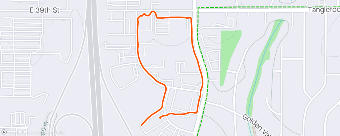 Map of the activity, Short walk before dinner