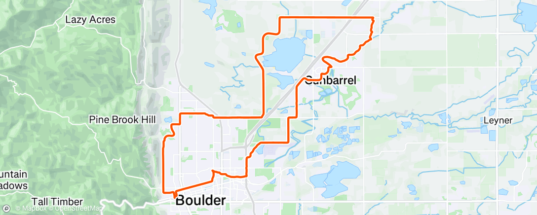 Map of the activity, Lunch Ride