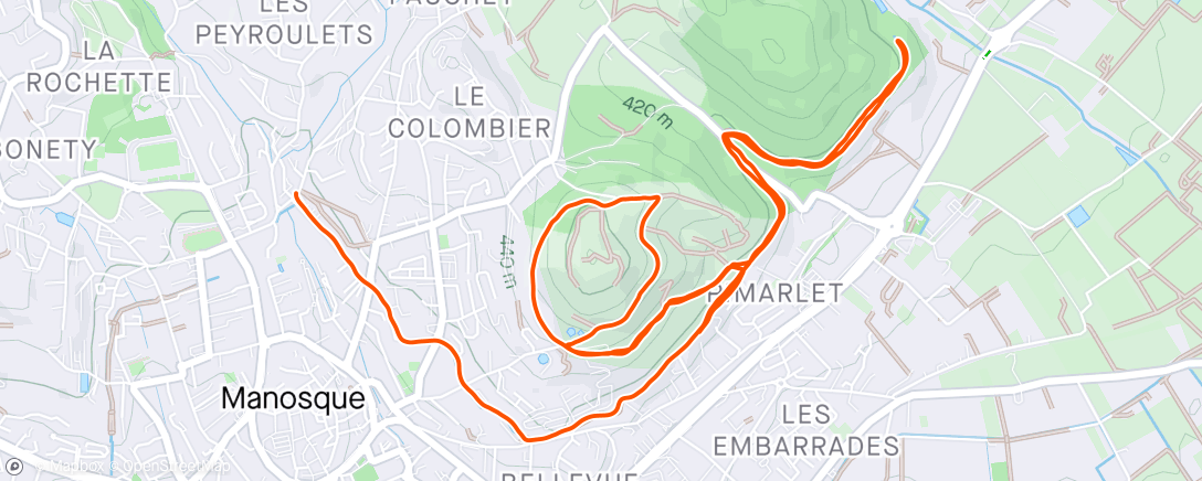 Map of the activity, Jardin de Giono