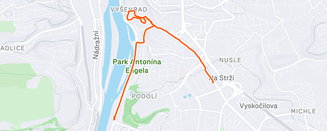 Map of the activity, Afternoon Walk