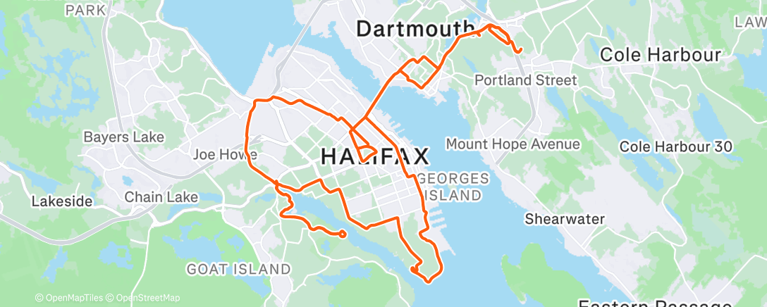 Map of the activity, Marathon #10