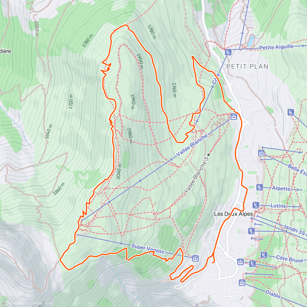 Map of the activity, Pied Moutet - Crête 🔵#9