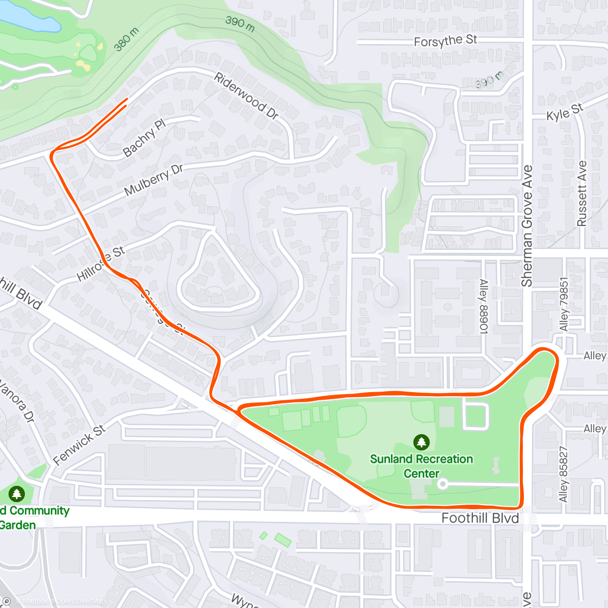 Map of the activity, Strides