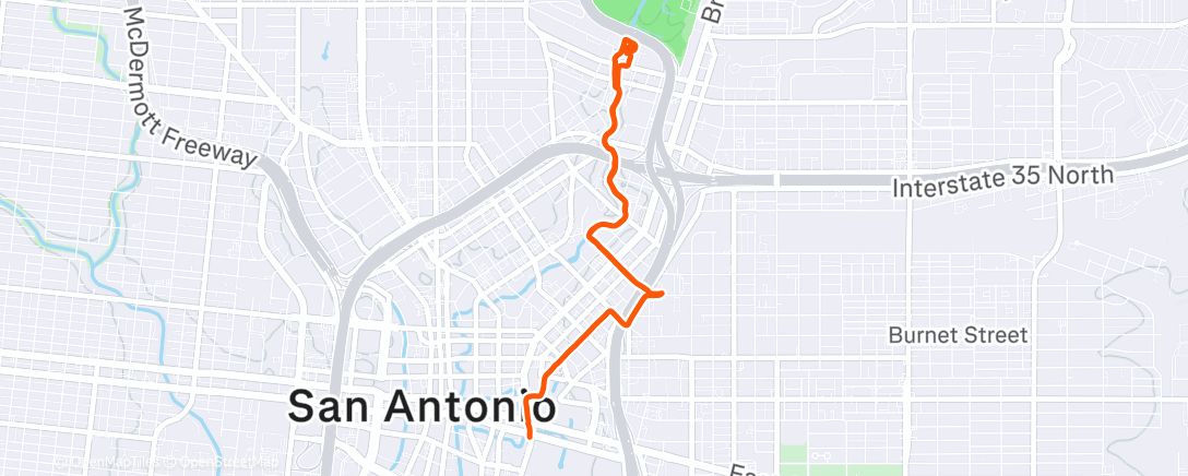 Map of the activity, Morning Run
