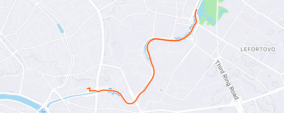 Map of the activity, Morning Run