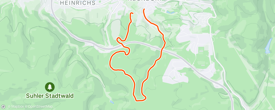 Map of the activity, Lauf am Nachmittag