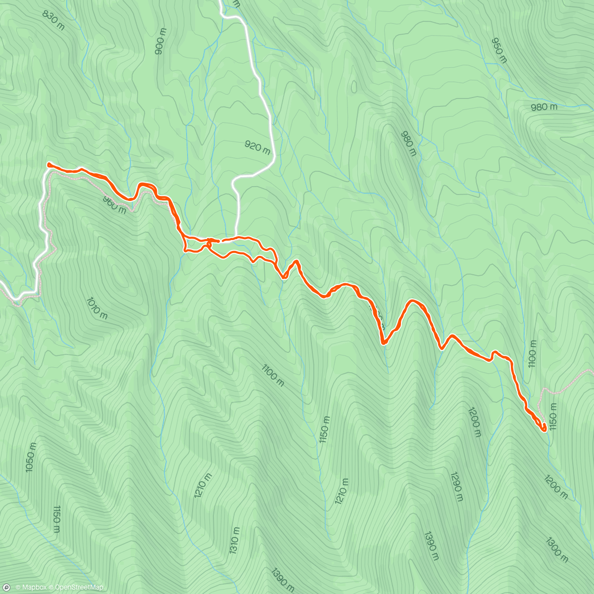 Mapa da atividade, Trek to Grotto Falls, GSMNP