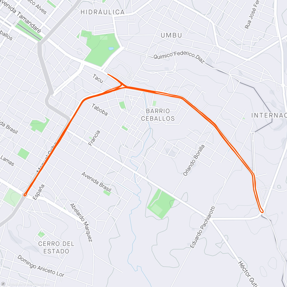 Map of the activity, Morning Run⛩️🥷