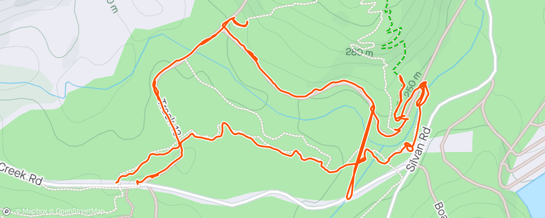 Map of the activity, Silvan lap with Jimmy