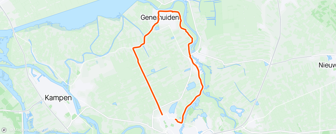 Mapa de la actividad, 350. Hasselt-Genemuiden Ride