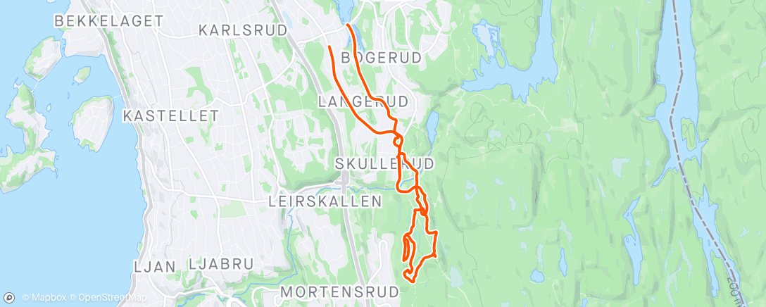 Mapa de la actividad, Afternoon Mountain Bike Ride