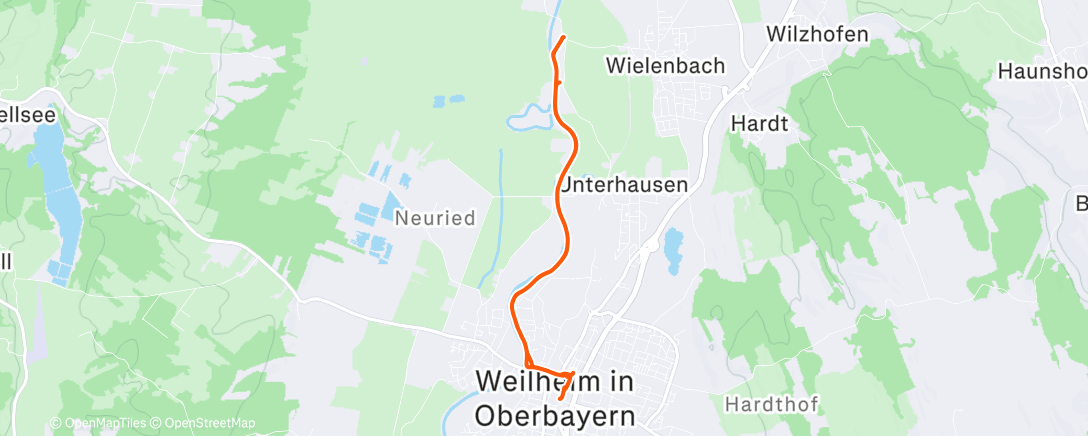 Map of the activity, Spaziergang am Nachmittag