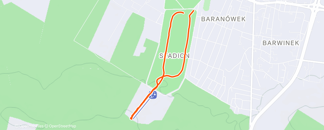 Map of the activity, Morning Run