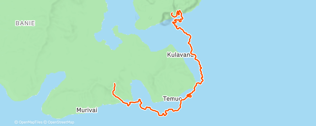 Mapa de la actividad (Zwift - Canopies and Coastlines in Watopia)