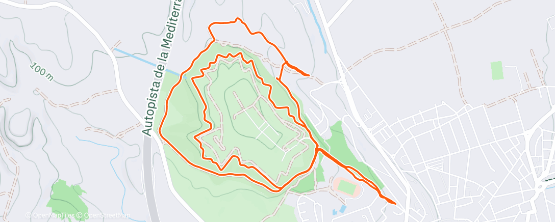 Map of the activity, Pujades curtes