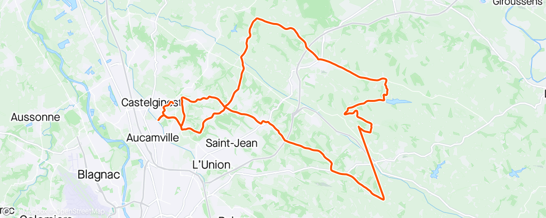 Map of the activity, Sortie vélo le matin fonbeauzard