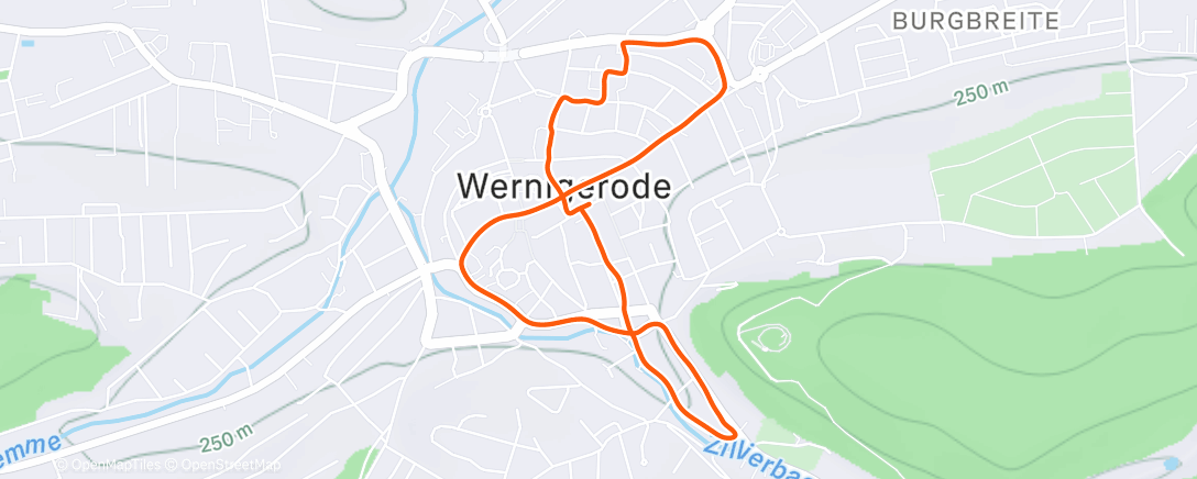 Map of the activity, Abendlauf