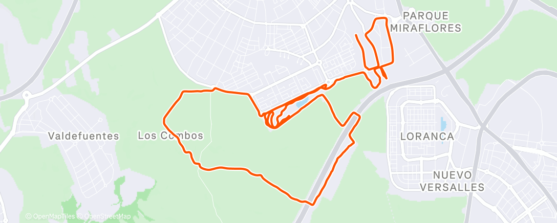 Map of the activity, Afternoon Mountain Bike Ride